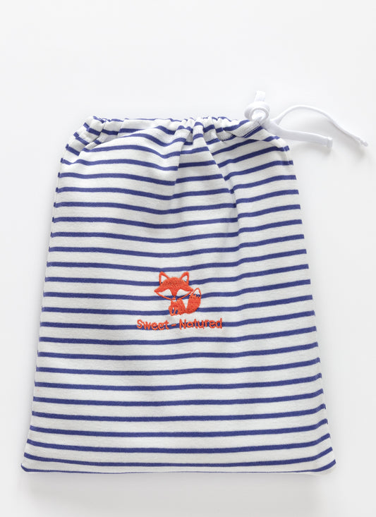 Blue Striped Organic Cotton Bodysuit