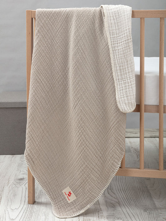 Cozy Stripe Blanket (Beige)